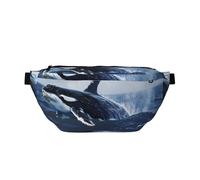 Marsupio con stampa di orche assassine, regolabile, leggero, da viaggio, per passeggiate, ciclismo, escursionismo, viaggi