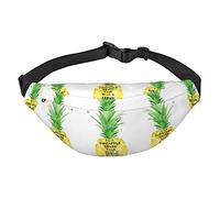 Marsupio con stampa di ossa e zampe, da viaggio, corsa, grande, alla moda, carino, per sport all'aria aperta, Sii un ananas, Taglia unica