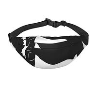 Marsupio con stampa di ossa e zampe, da viaggio, corsa, grande, alla moda, carino, per sport all'aria aperta, Capra Boera, Taglia unica