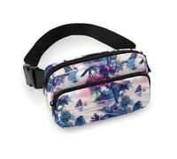 Marsupio con stampa di paesaggi Hawaii, borsa a tracolla da donna, alla moda