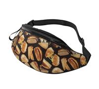 Marsupio con stampa di panini al formaggio, per viaggi, escursionismo, ciclismo e corsa, festival, confezione unisex