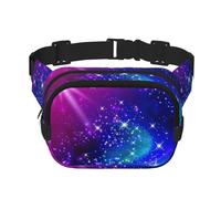 Marsupio con stampa di stelle misteriose, per uomini e donne, impermeabile, con cinghia regolabile, 3 tasche, per viaggi all'aperto