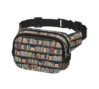 Marsupio con stampa di topi di biblioteca, per uomini e donne, con cintura regolabile per allenamento all'aperto