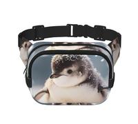 Marsupio con stampa di un giovane pinguino, per donne e uomini, con cinghia regolabile, per viaggi, escursionismo, ciclismo