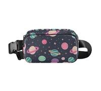 Marsupio con stampa di un pianeta affascinante per donne e uomini, marsupio a tracolla con tracolla regolabile per viaggi, allenamento, escursionismo, Multicolore, Taglia unica