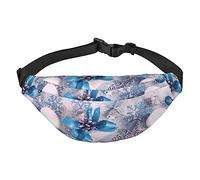Marsupio con stampa di vortici antichi con cerchi floreali per uomo donna borsa da cintura alla moda con cinghia regolabile per viaggi e corsa, Confezione regalo di buon Natale, Taglia unica