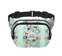 Marsupio con stampa illustrativa I Love The 90s elegante e pratico, regolabile, perfetto per viaggi e attività all'aperto, Nero , Taglia unica