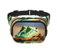 Marsupio con stampa infradito per donne e uomini, con cinturino regolabile, per viaggi, escursionismo, ciclismo