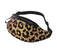 Marsupio con stampa leopardata con stelle leopardate per uomini e donne, impermeabile, borsa sportiva alla moda, borsa a tracolla con tracolla regolabile, grande borsa a tracolla per viaggi ed
