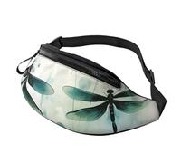 Marsupio con stampa leopardata per uomo e donna, borsa a tracolla regolabile, adatto per viaggi, escursionismo, escursionismo, corsa, Libellula inchiostro, Taglia unica