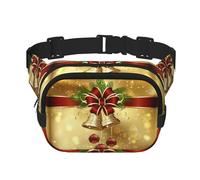 Marsupio con stampa Merry Christmas - Keeper grande marsupio alla moda per donne e uomini, marsupio regolabile per corsa, passeggiate all'aperto