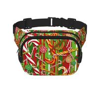 Marsupio con stampa Merry Christmas - Keeper grande marsupio alla moda per donne e uomini, marsupio regolabile per corsa, passeggiate all'aperto