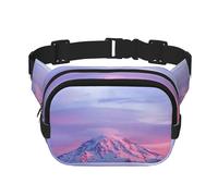 Marsupio con stampa Mount At Sunset - Keeper grande marsupio alla moda per donne e uomini, marsupio regolabile per corsa, passeggiate all'aperto