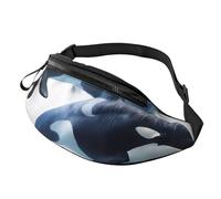 Marsupio con stampa orca killer whale, per uomo e donna, con tracolla regolabile, per escursionismo, corsa, viaggi, ciclismo