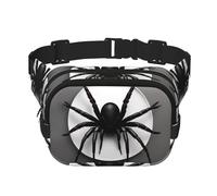 Marsupio con stampa ragno nero quadrato doppio strato funzionalità unisex crossbody pack viaggio allenamento, nero, taglia unica, Nero, One Size