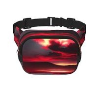 Marsupio con stampa stellata Red Sky at Night per donne e uomini, con cinghia regolabile, per viaggi, escursionismo, ciclismo