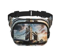 Marsupio con stampa storica Old Tower Bridge London, per donne e uomini, con cinghia regolabile, per viaggi, escursionismo, ciclismo