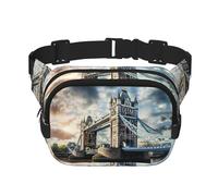 Marsupio con stampa storica Old Tower Bridge London, per donne e uomini, con cinghia regolabile, per viaggi, escursionismo, ciclismo