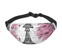 Marsupio con stampa Torre Eiffel di Parigi, per uomo e donna, alla moda, con cinghia regolabile, per viaggi, corsa, pittura Torre Eiffel, taglia unica, Dipinto Parigi Torre Eiff, Taglia unica