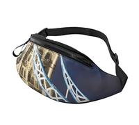 Marsupio con stampa Tower Bridge in Londra, unisex, elegante, comodo da viaggio, per escursionismo, ciclismo e corsa