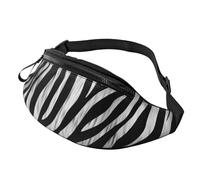 Marsupio con stampa zebrata, unisex, impermeabile, sportivo, alla moda, con cinghia regolabile, grande, per viaggi ed escursioni