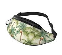 Marsupio con succo di anguria per uomo e donna, alla moda, regolabile, per viaggi, sport, passeggiate, Albero di cocco estivo, Taglia unica