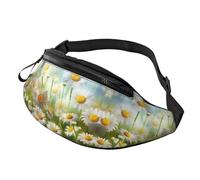 Marsupio con succo di anguria per uomo e donna, alla moda, regolabile, per viaggi, sport, passeggiate, Primavera Margherita Fiori, Taglia unica