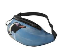 Marsupio con succo di anguria per uomo e donna, alla moda, regolabile, per viaggi, sport, passeggiate, Stampa pinguini, Taglia unica