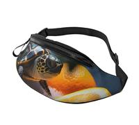 Marsupio con tartarughe che emergono dalle arance, per donne e uomini, alla moda, regolabile, per allenamento, corsa, viaggi, stile casual, Tartarughe che emergono dalle arance, Taglia unica