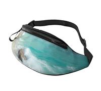 Marsupio con tigre maculata per donne e uomini, alla moda, regolabile, per allenamento, corsa, viaggi, stile casual, Costiera serena, Taglia unica