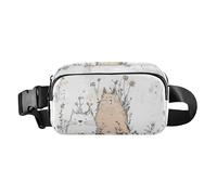 Marsupio con tracolla regolabile, per donne e uomini, borsa a tracolla Art Pet Pig oro rosa, portafoglio da viaggio di grande capacità per shopping, sport, lavoro, 16, 1 Size