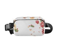 Marsupio con tracolla regolabile, per donne e uomini, borsa a tracolla Art Pet Pig oro rosa, portafoglio da viaggio di grande capacità per shopping, sport, lavoro, 04, 1 Size