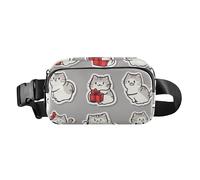 Marsupio con tracolla regolabile, per donne e uomini, borsa a tracolla per tutti i santi con gatti bohémien oro rosa, grande capacità, portafoglio da viaggio per shopping, sport, lavoro, 09, 1 Size