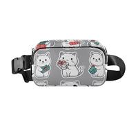 Marsupio con tracolla regolabile, per donne e uomini, borsa a tracolla per tutti i santi con gatti bohémien oro rosa, grande capacità, portafoglio da viaggio per shopping, sport, lavoro, 14, 1 Size