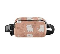Marsupio con tracolla regolabile, per donne e uomini, borsa a tracolla per tutti i santi con gatti bohémien oro rosa, grande capacità, portafoglio da viaggio per shopping, sport, lavoro, 01, 1 Size