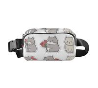 Marsupio con tracolla regolabile, per donne e uomini, borsa a tracolla per tutti i santi con gatti bohémien oro rosa, grande capacità, portafoglio da viaggio per shopping, sport, lavoro, 17, 1 Size