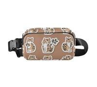 Marsupio con tracolla regolabile, per donne e uomini, borsa a tracolla per tutti i santi con gatti bohémien oro rosa, grande capacità, portafoglio da viaggio per shopping, sport, lavoro, 07, 1 Size