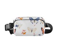 Marsupio con tracolla regolabile, per donne e uomini, per carnevale e martedì grasso, con fiori e monete, grande capacità, per shopping, sport, lavoro, 06, 1 Size