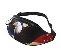 Marsupio con uccelli volanti, unisex, alla moda, per festival, viaggi, sport, passeggiate, Stelle Bandiera Americana, Taglia unica