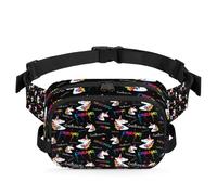Marsupio con unicorni magici, per donne, uomini, ragazze, ragazzi, bambini, con stampa di unicorni, per corsa, sport, escursionismo, borsellino da cintura, Colore, XL, Organizer per borse
