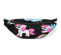 Marsupio con unicorni magici, per uomini, donne, bambini, ragazze e ragazzi, marsupio con unicorni, per sport, escursionismo, corsa, borsellino da cintura, Colore, M, Organizer per borse