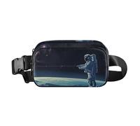 Marsupio con uomo spaziale che cammina su un altro pianeta, marsupio per attività all'aperto, Multicolore, Taglia unica, casual