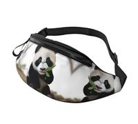 Marsupio con vista rurale al tramonto, per uomo e donna, alla moda, regolabile, per viaggi, sport, passeggiate, Panda piccolo, Taglia unica