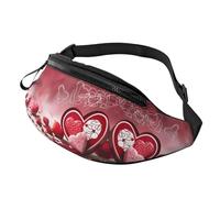 Marsupio con vista rurale al tramonto, per uomo e donna, alla moda, regolabile, per viaggi, sport, passeggiate, San Valentino., Taglia unica