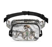 Marsupio creativo con scritta "Day of the Dead", multifunzione, per viaggi, sport, corsa, marmorizzato, marsupio, borsa da cintura per donne, uomini, ragazze e ragazzi, Colore, XL, Organizer per borse