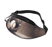 Marsupio da baseball e guanto, per corsa, escursionismo, viaggi, allenamento, passeggiate con il cane, sport, pesca, Nero , Taglia unica