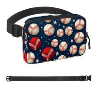 Marsupio da baseball per uomo e donna, per escursionismo, corsa, jogging, tasca con cinghia regolabile, per corsa, passeggiate, viaggi, Multicolore 16, 1.5x9.0x5.9in/4x23x15cm
