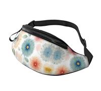 Marsupio da basket con fiamme e gocce d'acqua, per uomini e donne, borsa a tracolla regolabile, adatta per viaggi, escursionismo, escursionismo, corsa, Dahlia Flower_proc, Taglia unica
