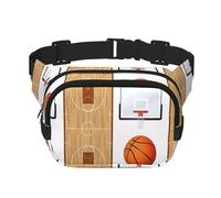 Marsupio da basket unisex regolabile in vita quadrata a doppio strato per attività all'aperto, viaggi, corsa, escursionismo, Nero , Taglia unica