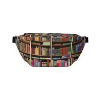 Marsupio da biblioteca con stampa, regolabile, leggero, da viaggio, per passeggiate, ciclismo, escursionismo, viaggi